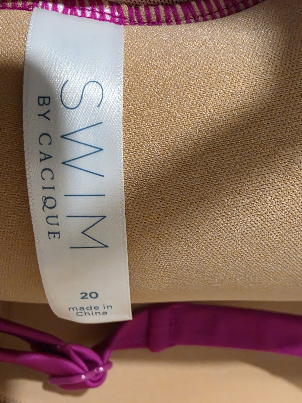 Lane Bryant Cacique Magenta Pink Swim Dress No-Wire Plus Size 20 NWOT - Picture 3 of 7